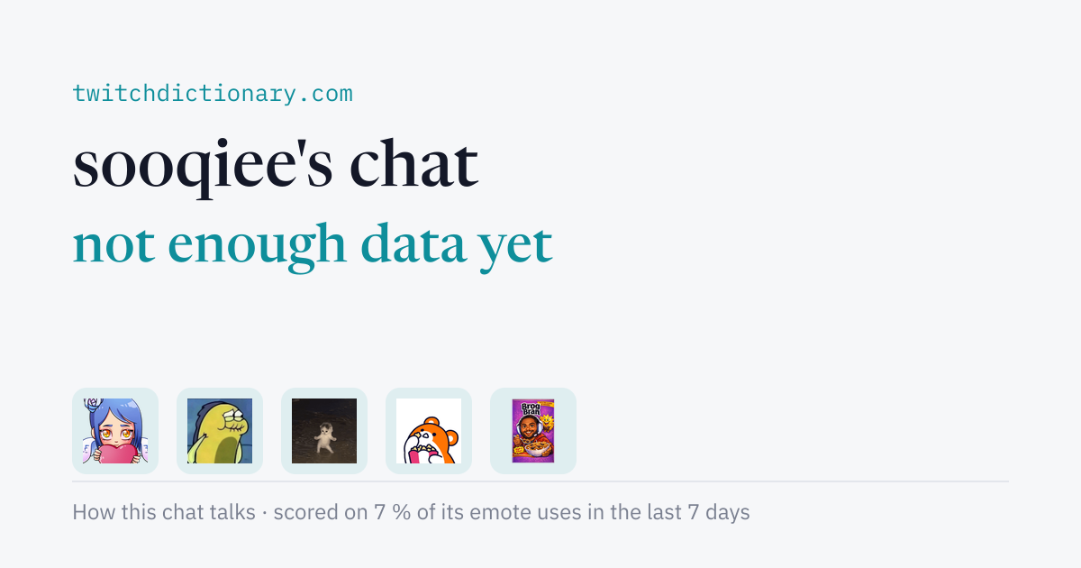 sooqiee's chat personality card