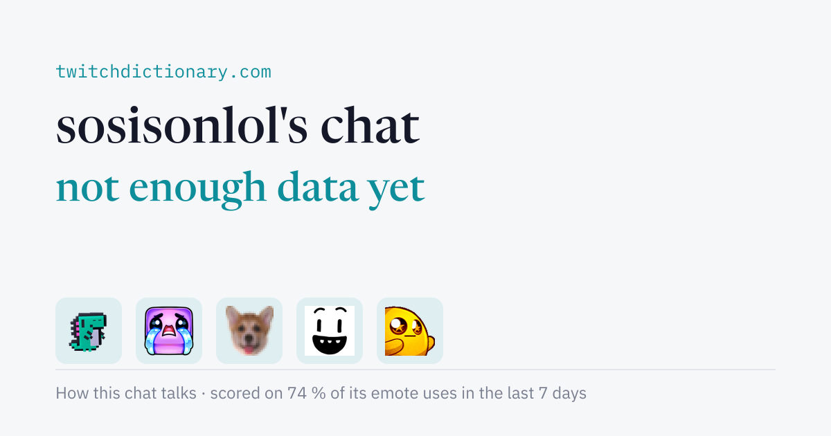 sosisonlol's chat personality card
