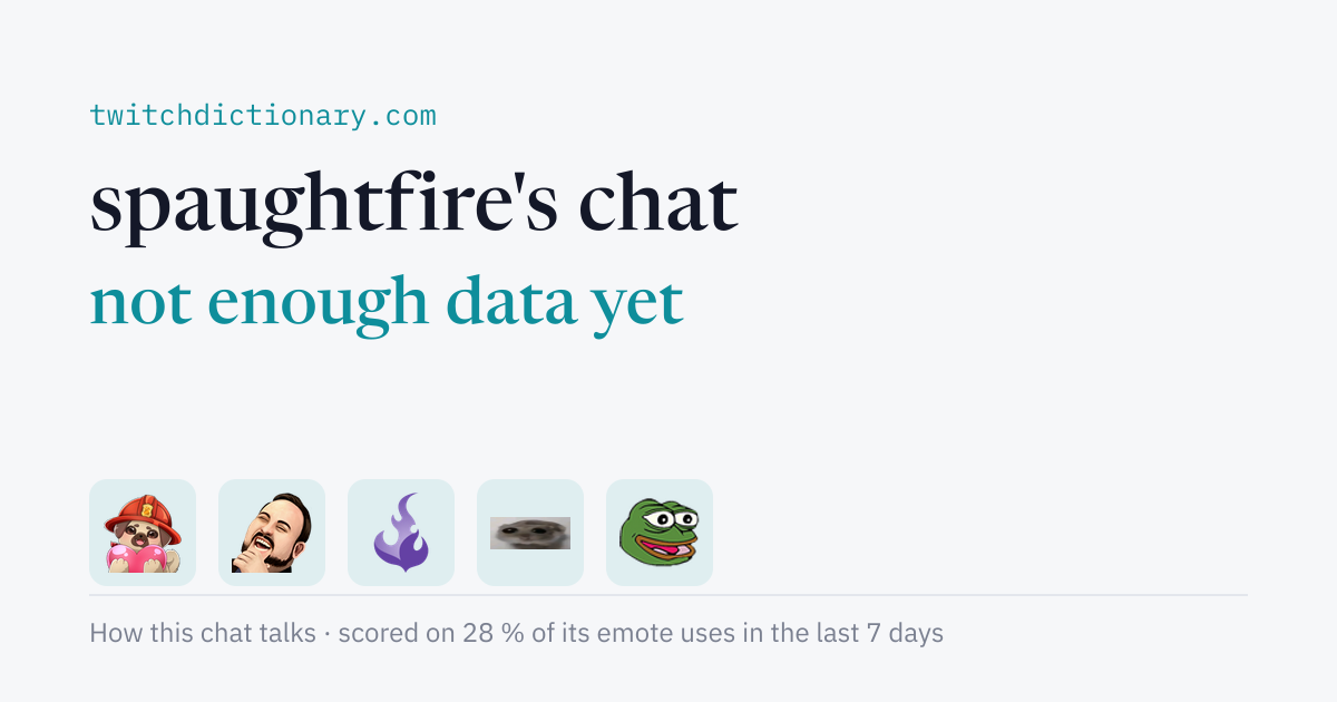 spaughtfire's chat personality card