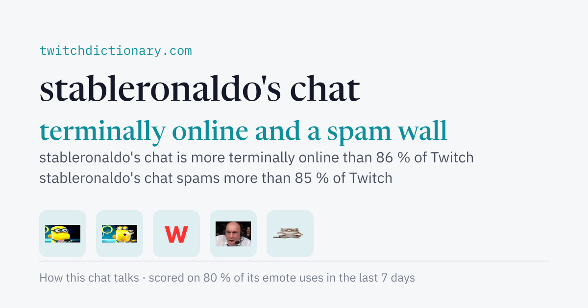 stableronaldo's chat personality card