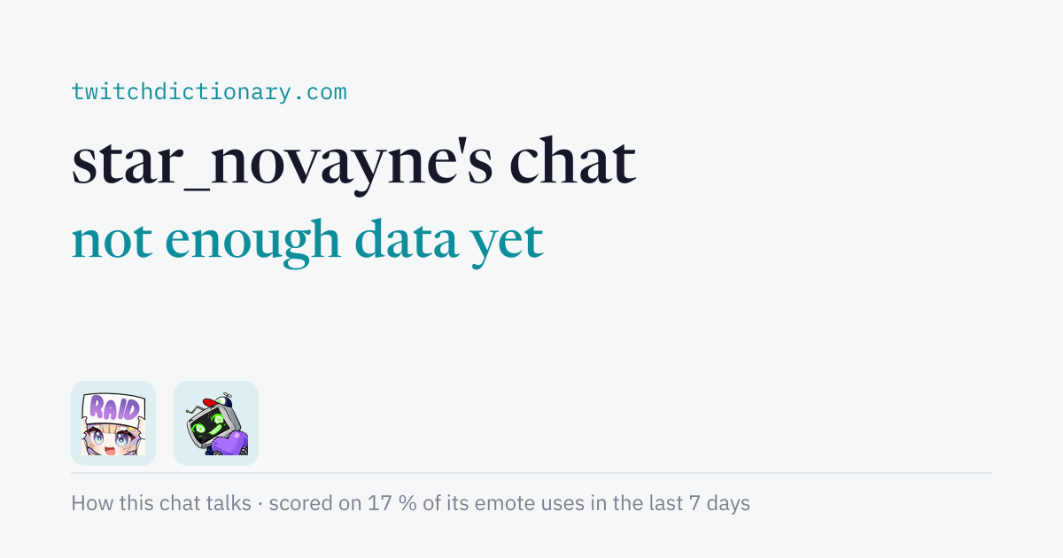 star_novayne's chat personality card