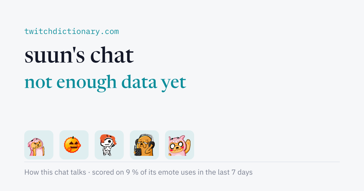suun's chat personality card