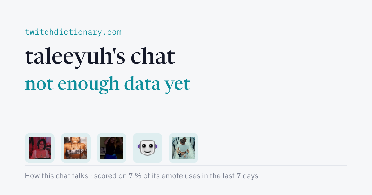 taleeyuh's chat personality card