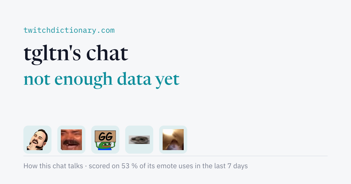 tgltn's chat personality card
