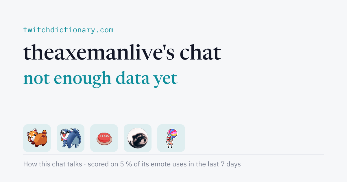 theaxemanlive's chat personality card