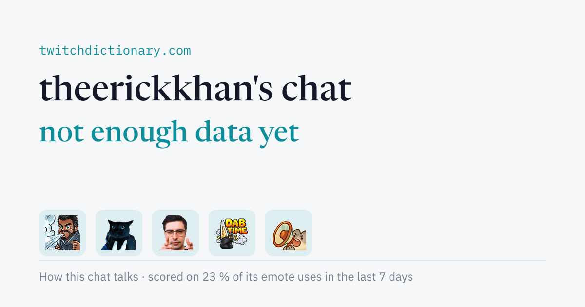 theerickkhan's chat personality card