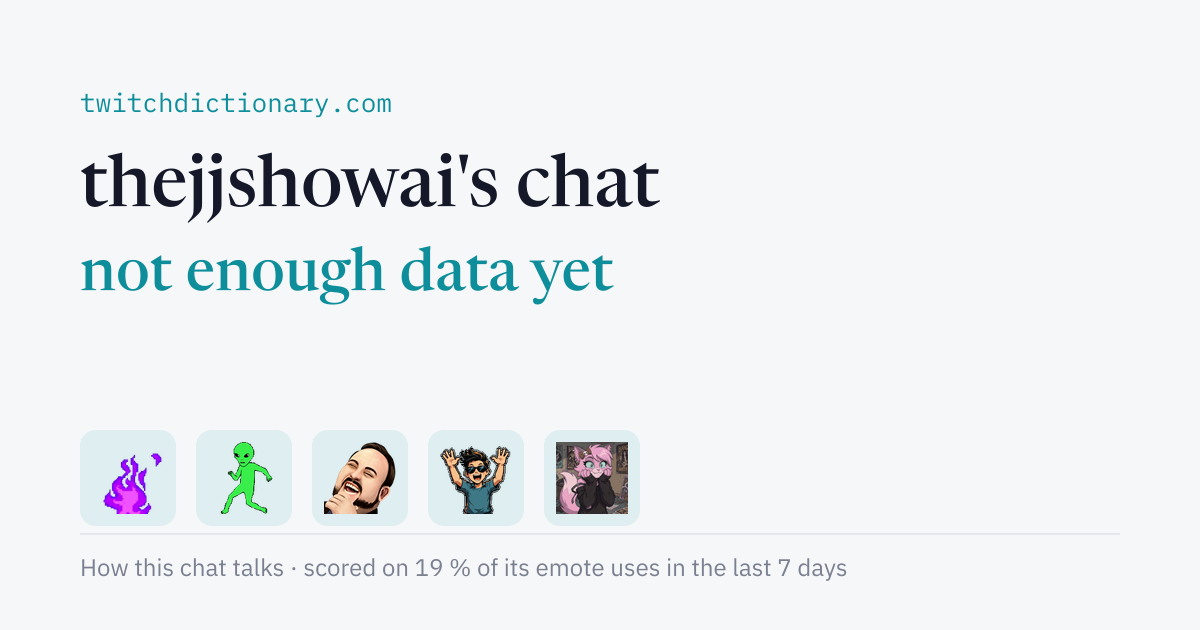 thejjshowai's chat personality card