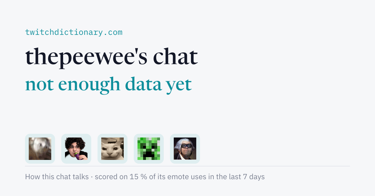 thepeewee's chat personality card