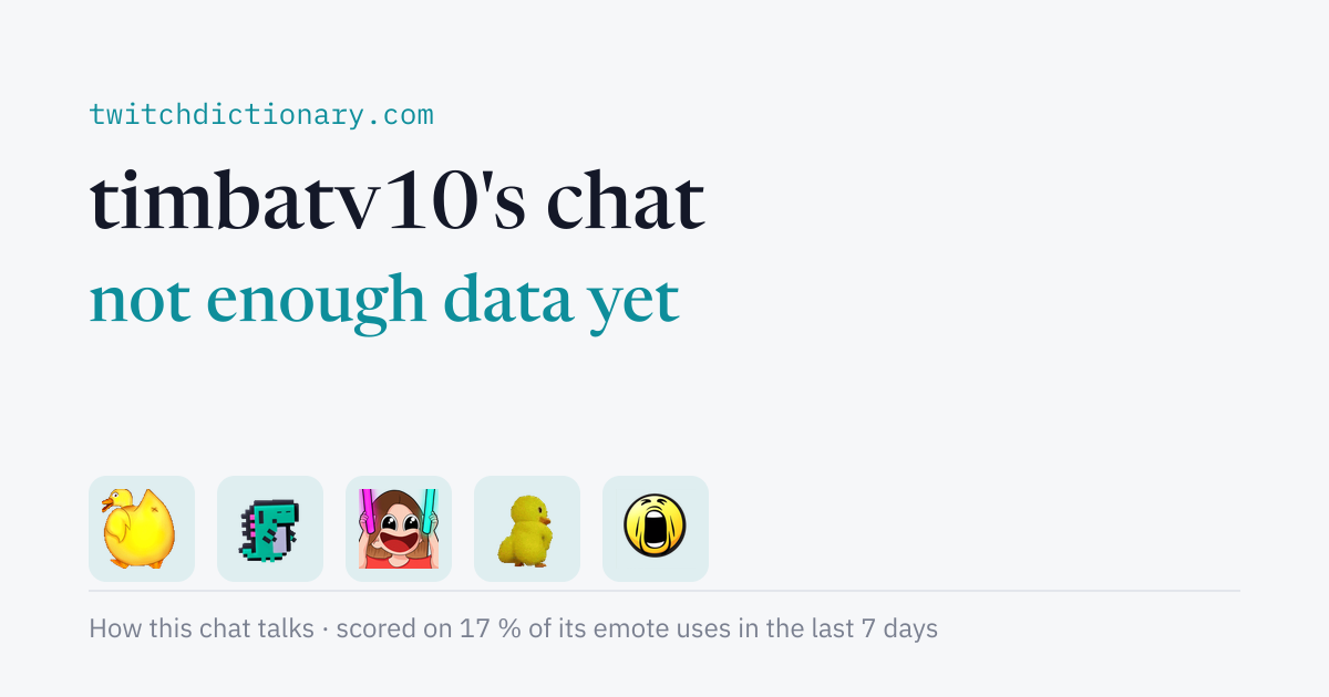 timbatv10's chat personality card