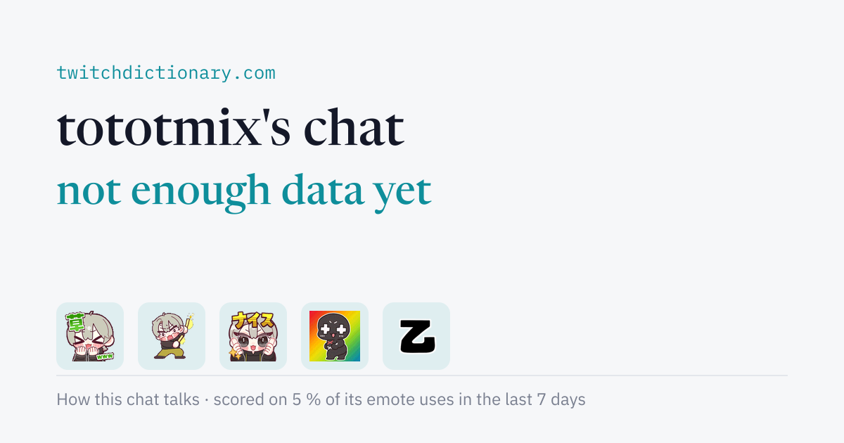 tototmix's chat personality card