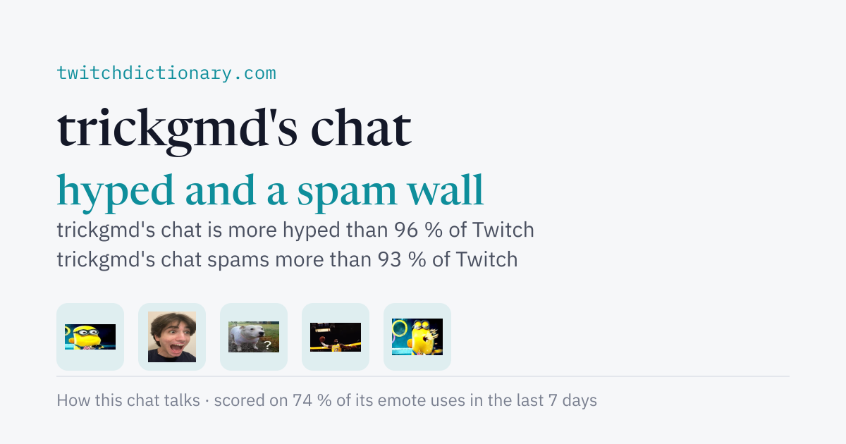 trickgmd's chat personality card