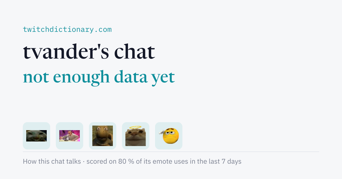tvander's chat personality card