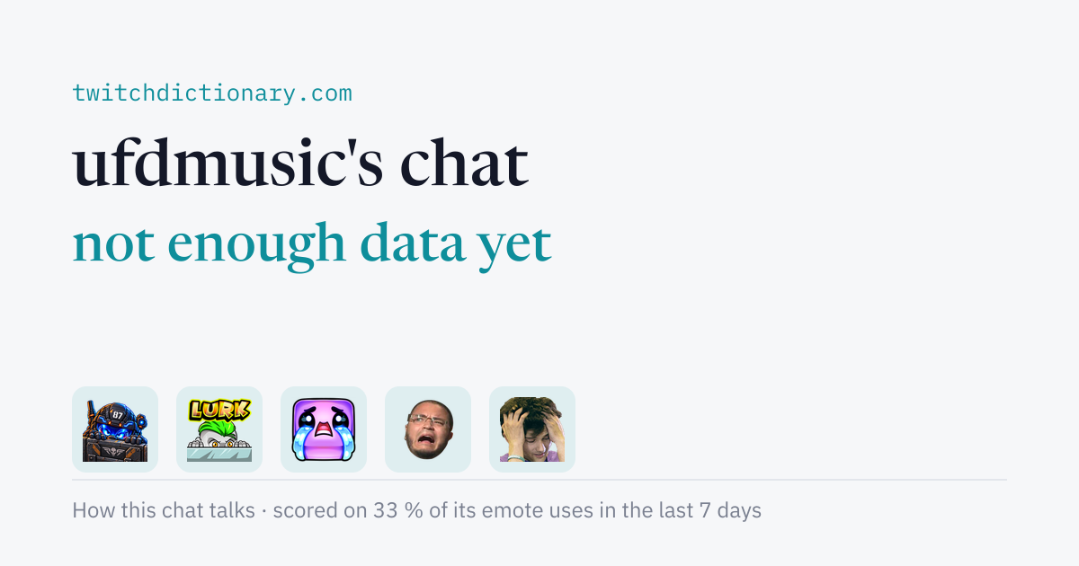 ufdmusic's chat personality card