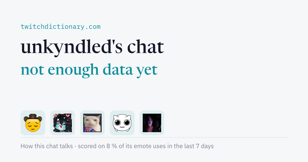unkyndled's chat personality card