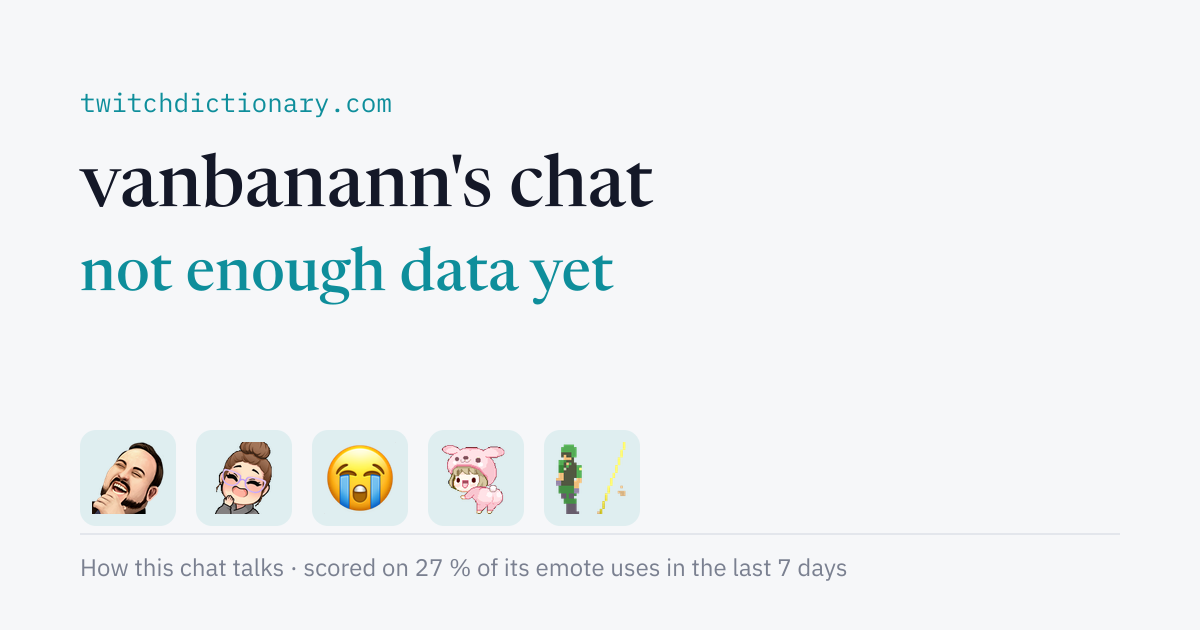 vanbanann's chat personality card