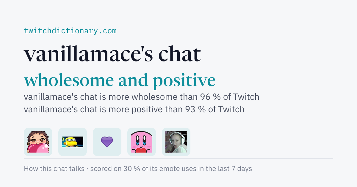 vanillamace's chat personality card