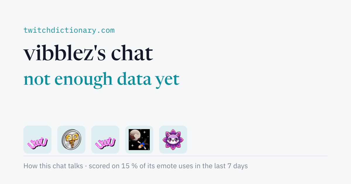 vibblez's chat personality card