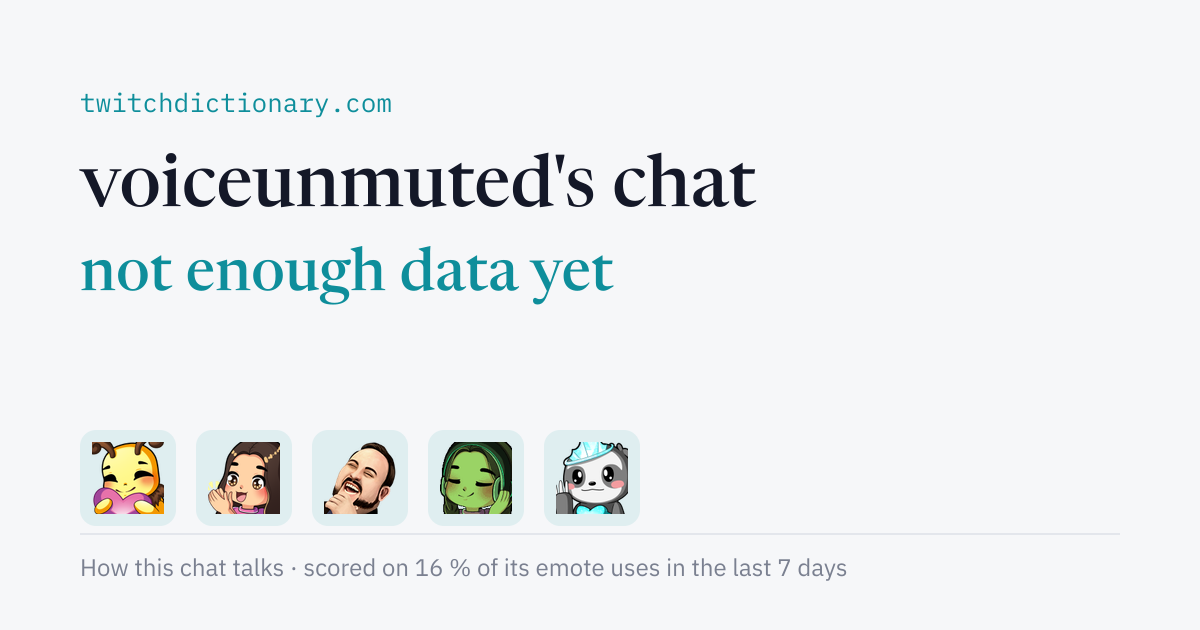 voiceunmuted's chat personality card