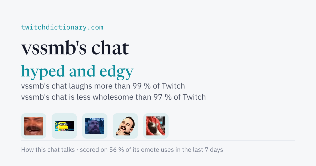 vssmb's chat personality card