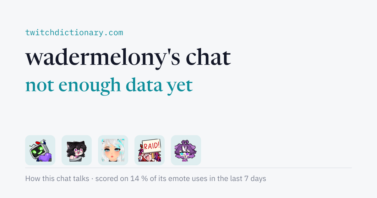 wadermelony's chat personality card