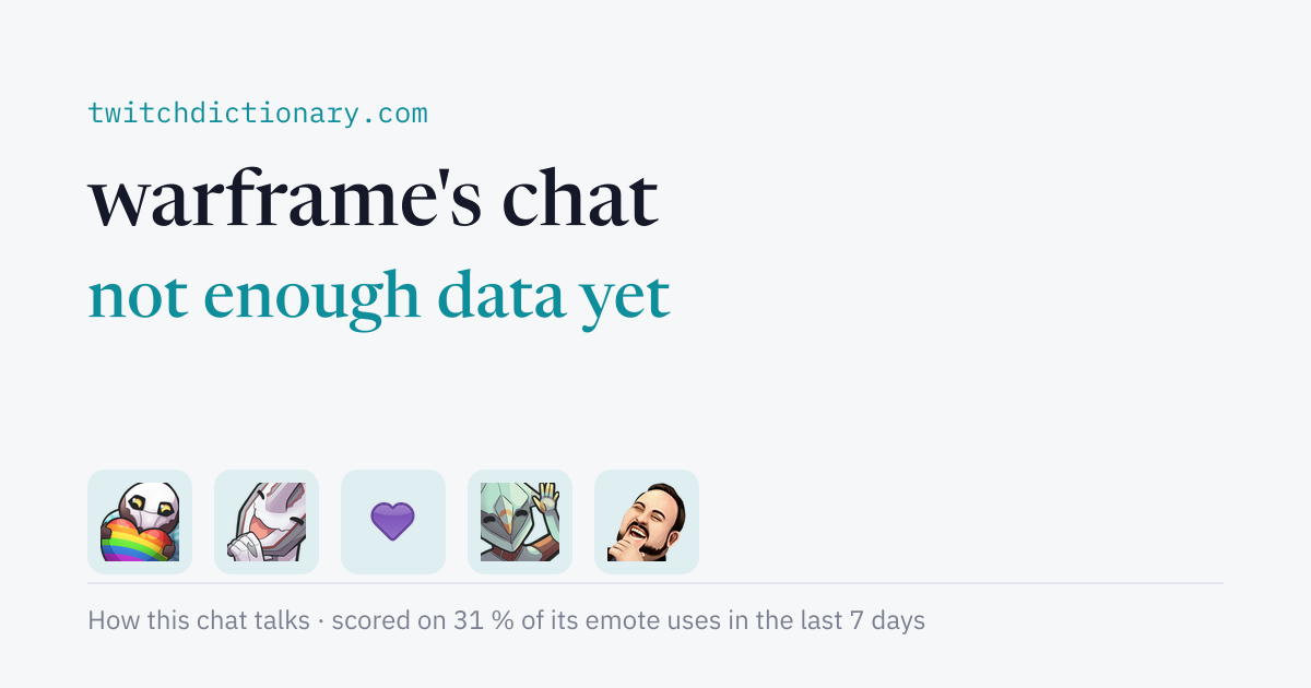 warframe's chat personality card