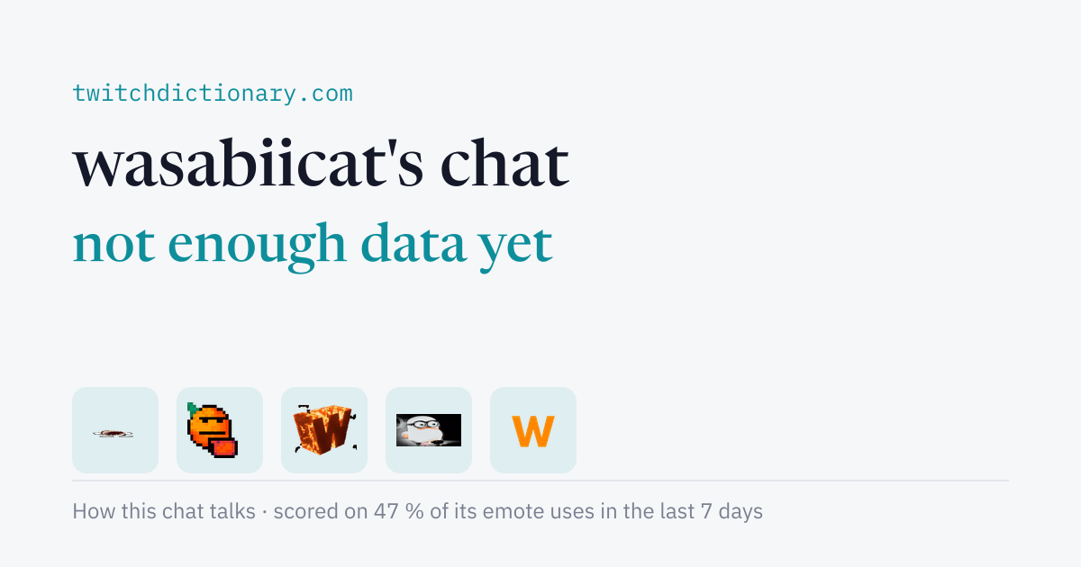 wasabiicat's chat personality card