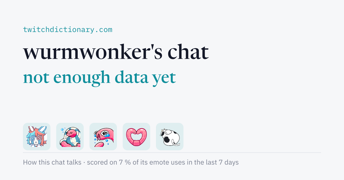 wurmwonker's chat personality card