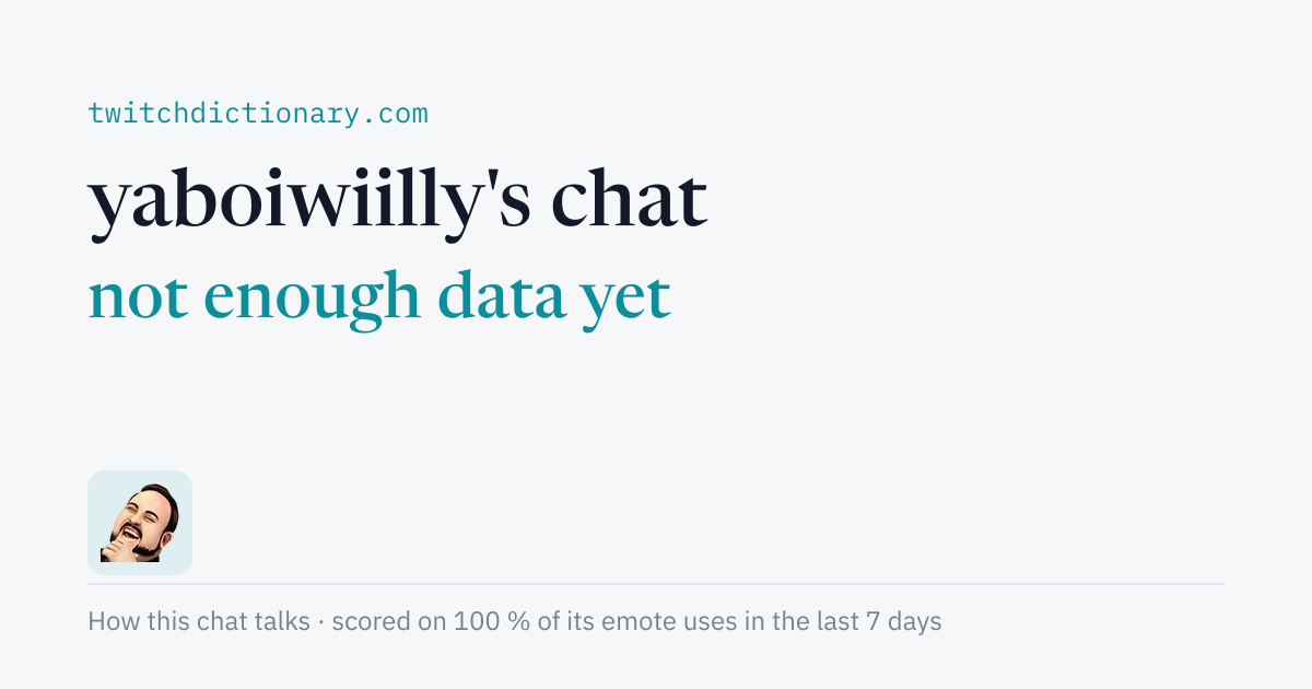 yaboiwiilly's chat personality card