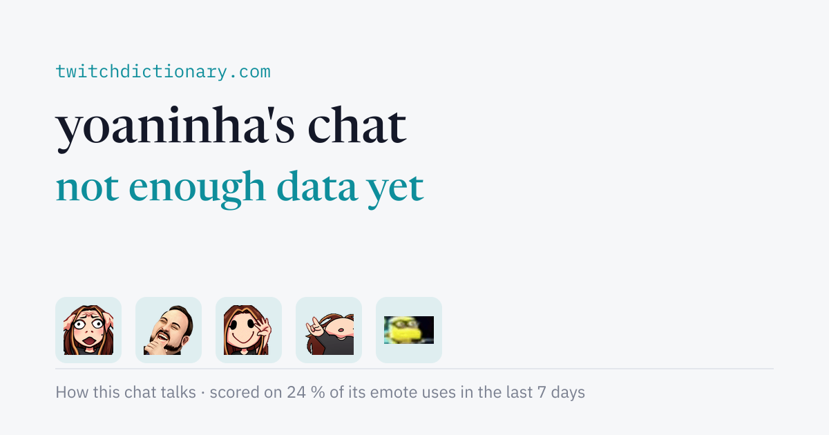 yoaninha's chat personality card