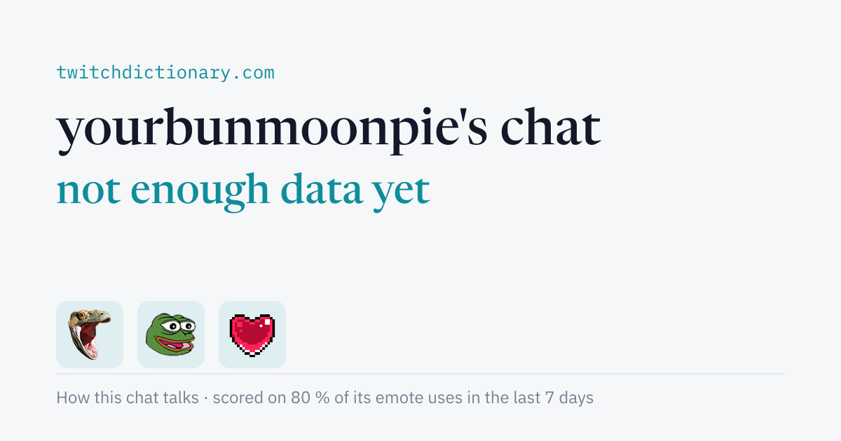 yourbunmoonpie's chat personality card