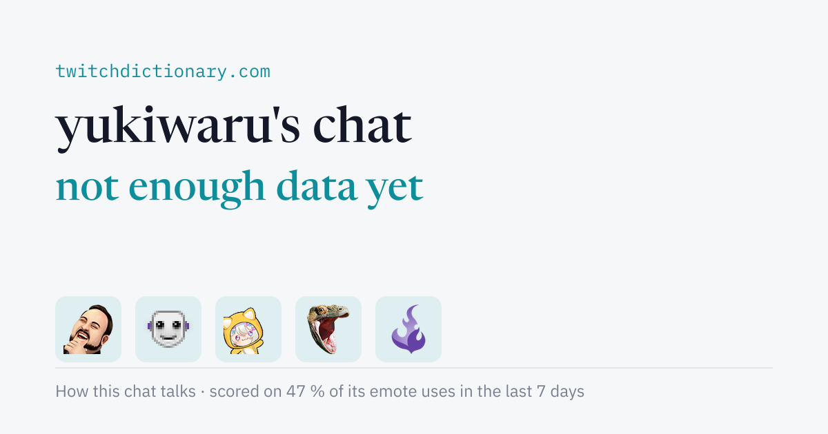 yukiwaru's chat personality card