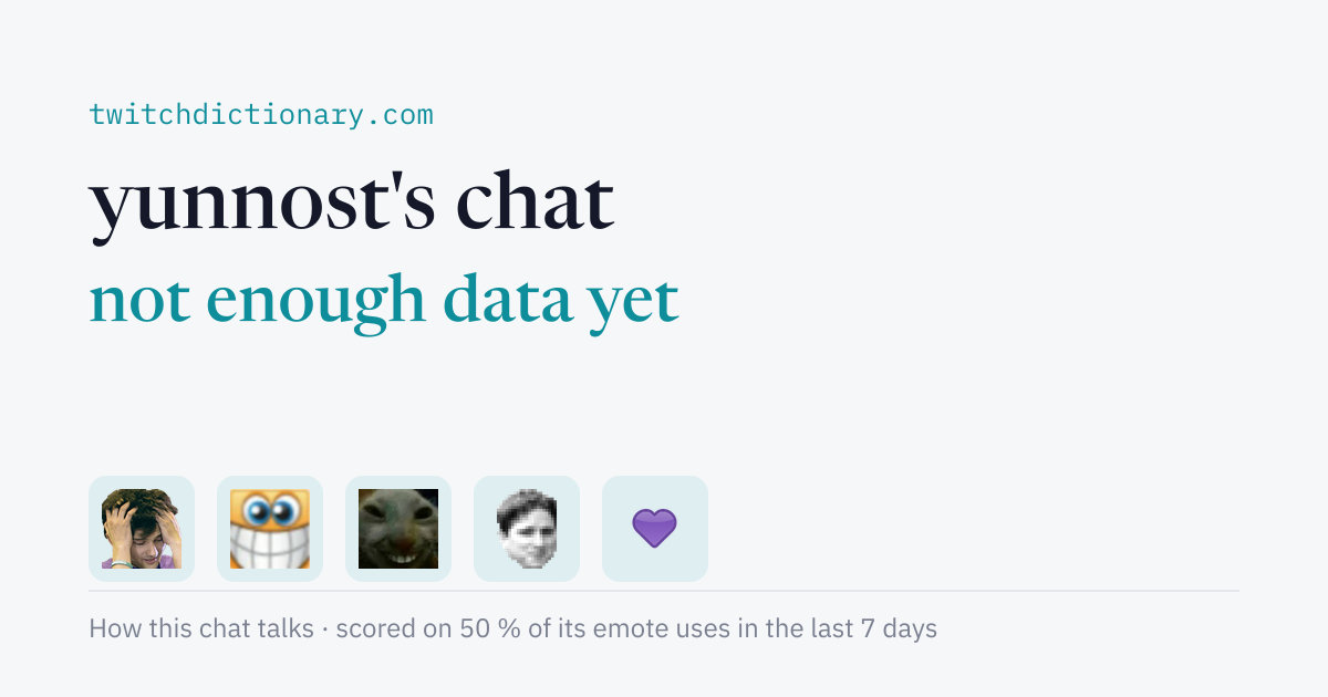 yunnost's chat personality card