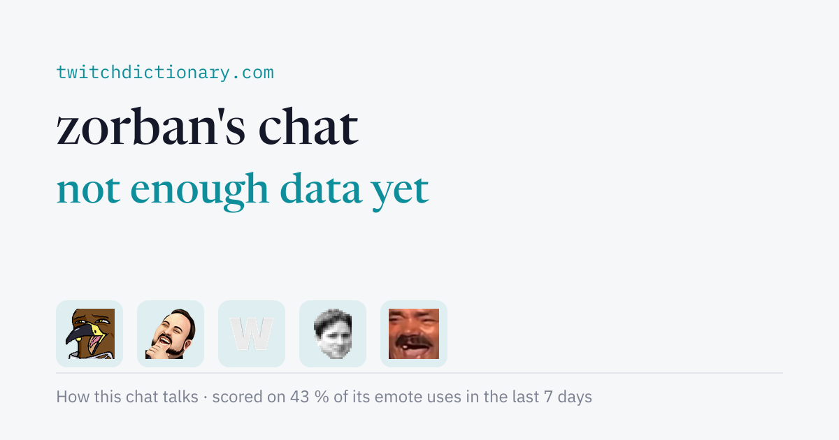 zorban's chat personality card