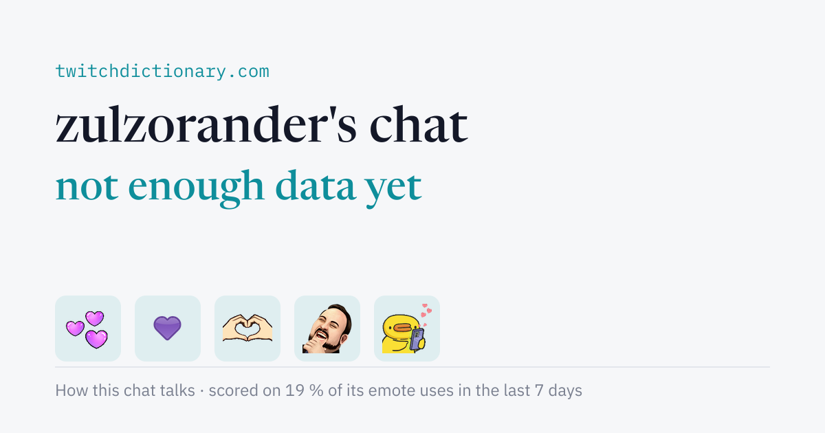 zulzorander's chat personality card